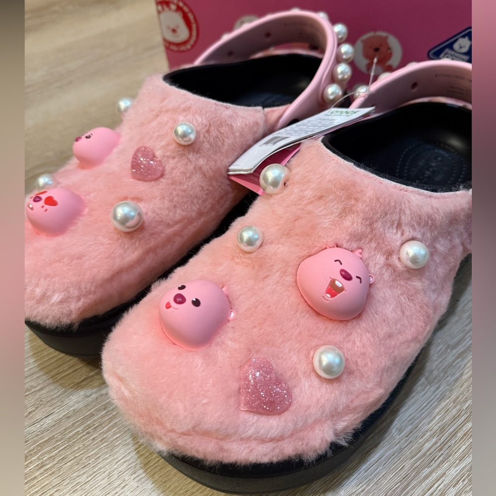 NWT Crocs x Zanmang Loopy Stomp Clog Pink Unisex Platform M7 W9 - Picture 3 of 9
